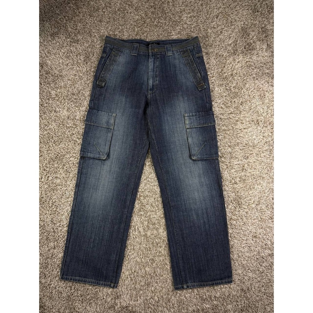 Vintage Sean John Baggy Cargo Jeans Size 36 Y2K Hip Hop Streetwear Skate Denim